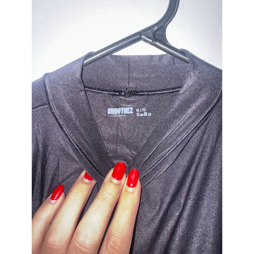 SMOOTHEZ by Aerie Mock Neck Sleeveless Bodysuit Black XL NWT - Picture 4 of 5